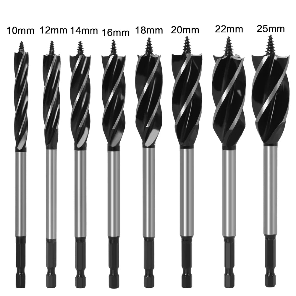 🪵 10–35mm Wood Twist Drill Bit Set – Fast Cut Auger Carpenter Tool