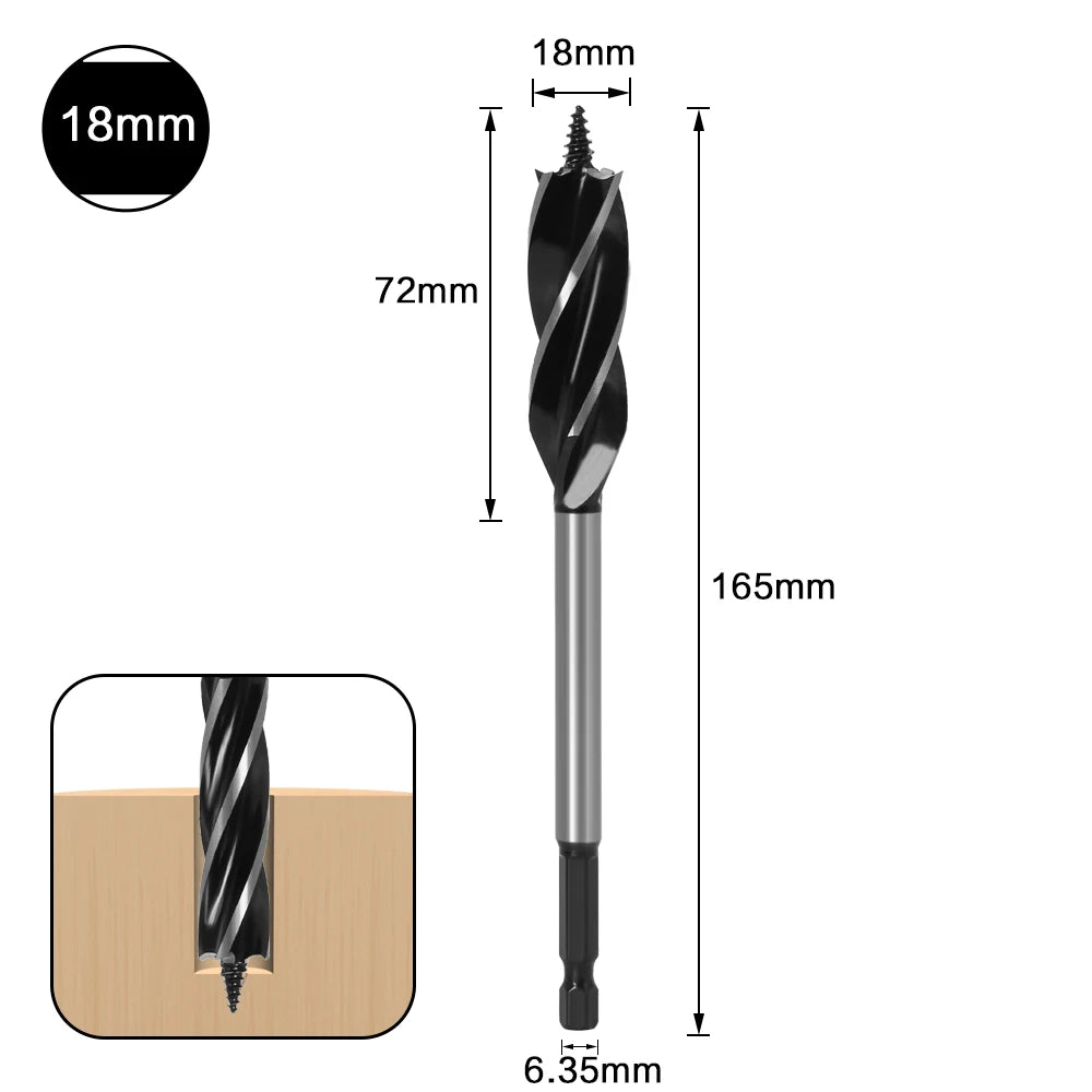 🪵 10–35mm Wood Twist Drill Bit Set – Fast Cut Auger Carpenter Tool
