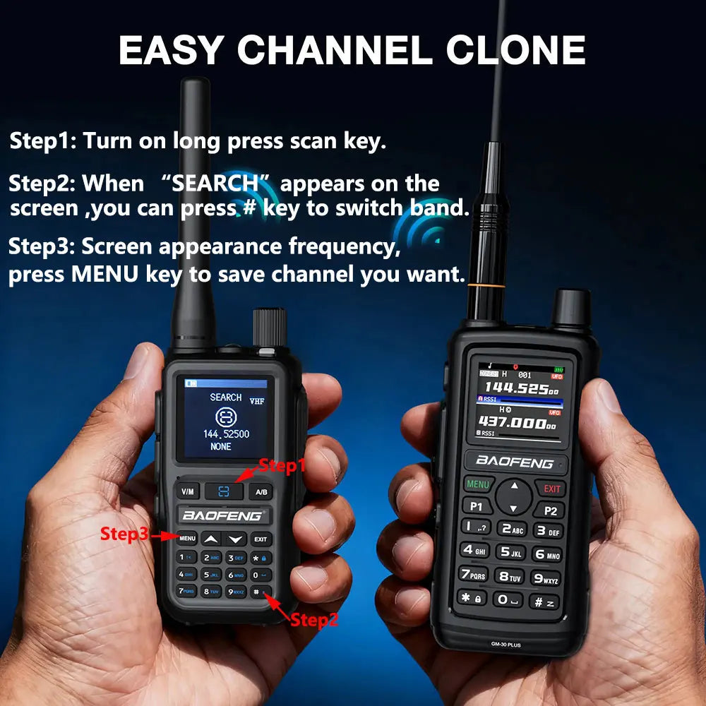 2-Pack Baofeng UV-5R Mini Dual Band Walkie Talkies (Bluetooth, Type-C, 999CH)