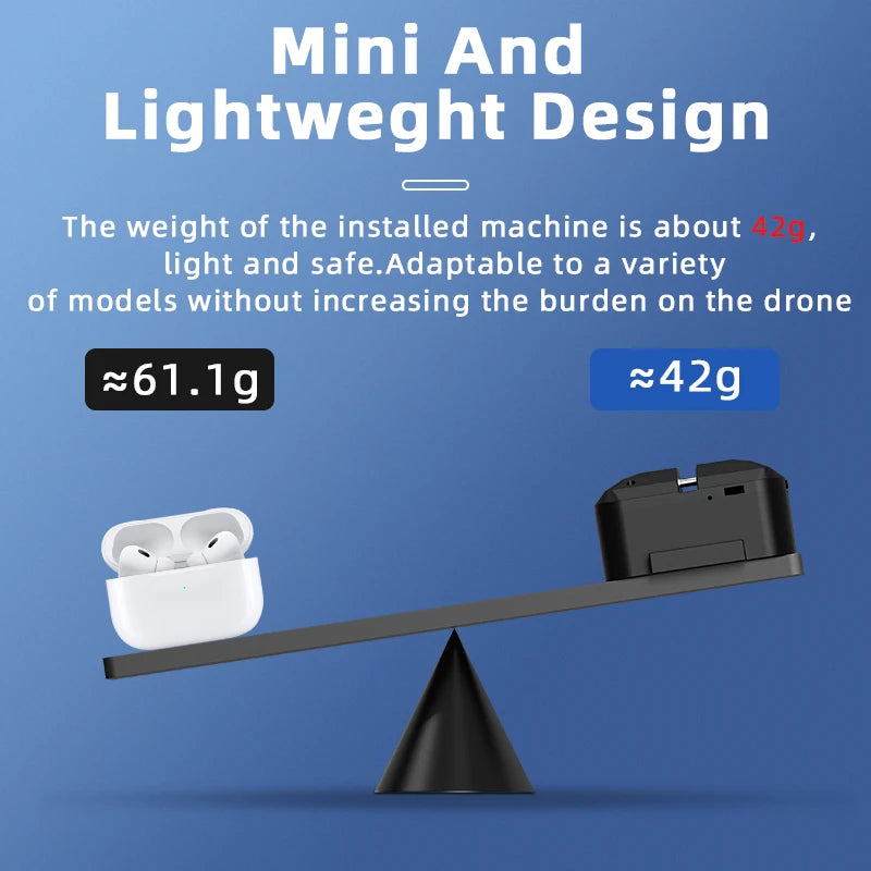 BRDRC Airdrop System for DJI Mini 4K/Mini 4 Pro/Air 3/Mini 3 Pro/Mavic 3/Mavic Pro Drone Thrower Fishing Life Rescue Send Gift