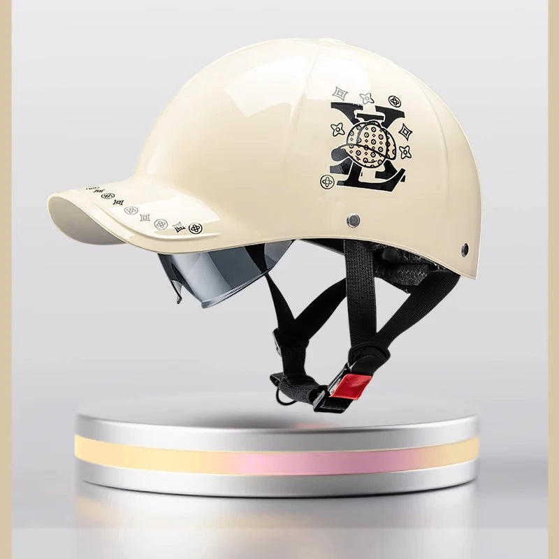 Motorcycle Half Helmet – Baseball Cap Style (Unisex, ECE/DOT Certified)