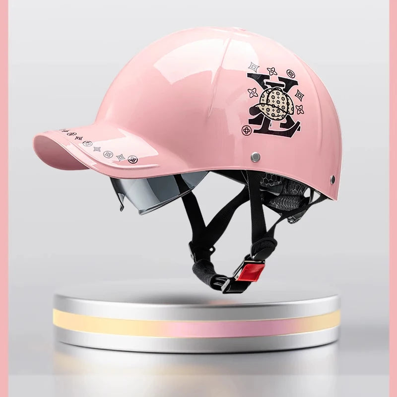 Motorcycle Half Helmet – Baseball Cap Style (Unisex, ECE/DOT Certified)