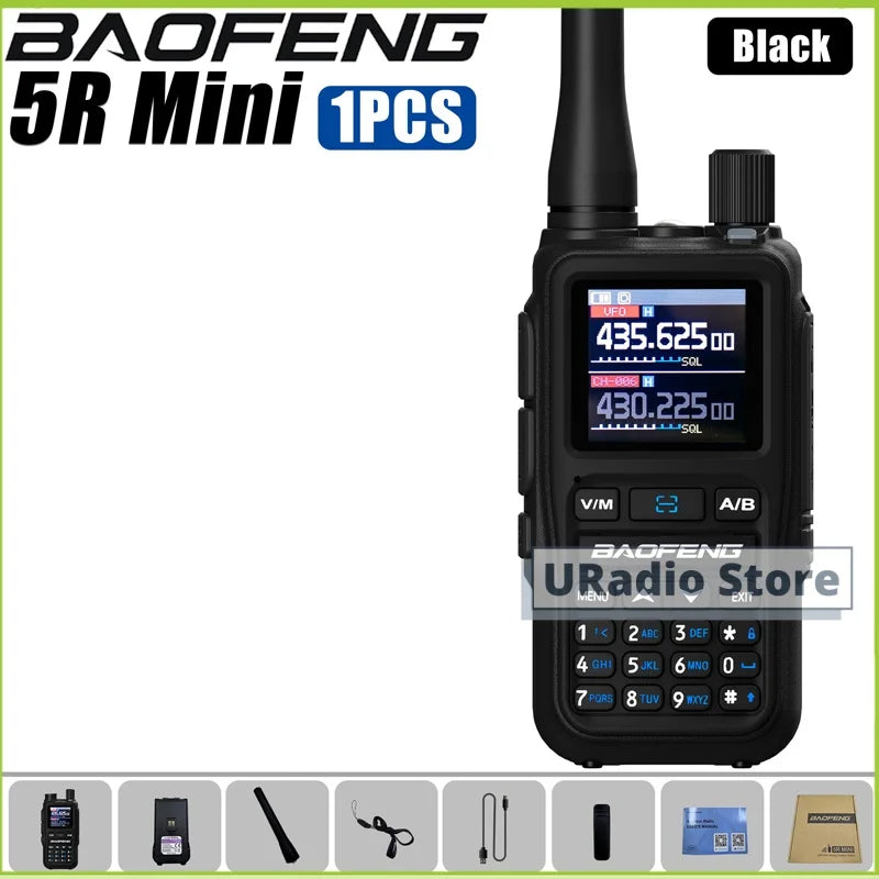 Baofeng UV-5R Mini Dual Band Walkie Talkie (USB-C, 999 Channels)