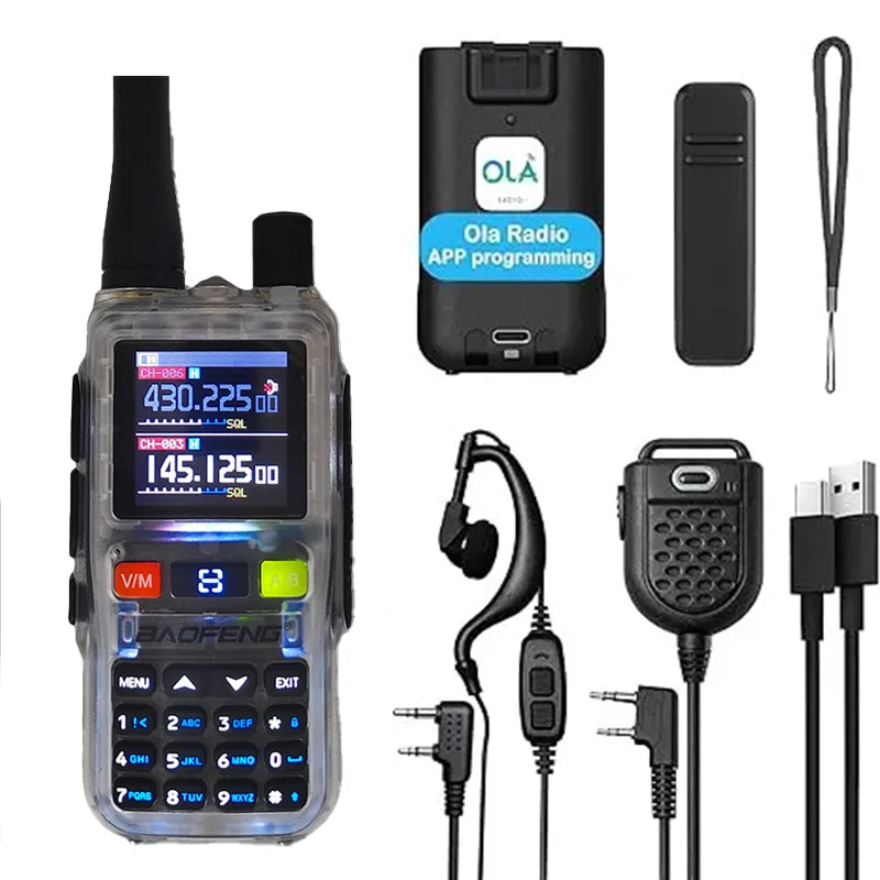 📡 Baofeng UV-5R Mini Dual Band Walkie Talkie (5W, Bluetooth APP, Type-C, 2-Pack)