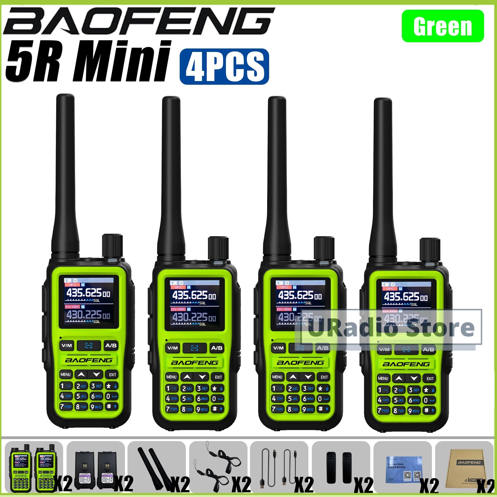 Baofeng UV-5R Mini Dual Band Walkie Talkie (USB-C, 999 Channels)