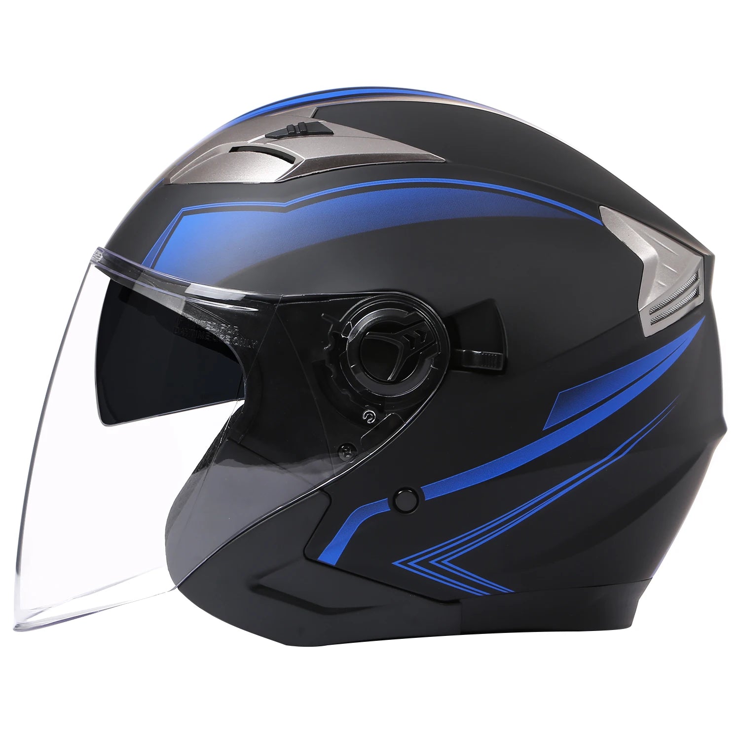 🪖 Motorcycle Half Face Helmet – Dual Lens Open Face (DOT Certified, All-Season)