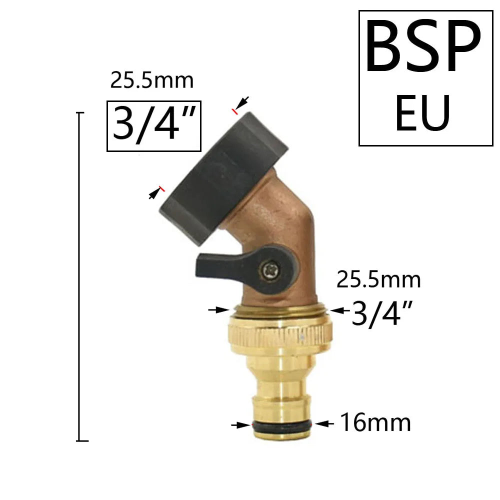 🚿 Solid Brass Garden Hose Splitter – 2-Way / 4-Way Water Control Valve