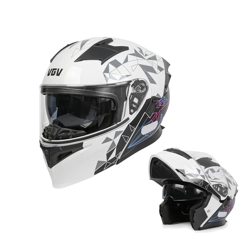 Modular Flip-Up Motorcycle Helmet – Full Face Convertible (Unisex, All-Season)