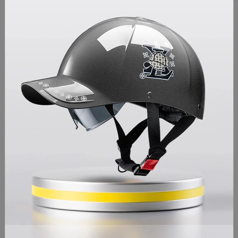 Motorcycle Half Helmet – Baseball Cap Style (Unisex, ECE/DOT Certified)