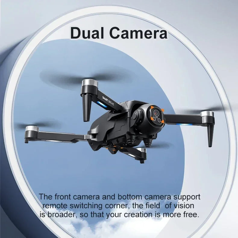 Drone 8K Aerial HD Dual-Camera Intelligent Obstacle Avoidance Brushless Power 5G WIFI Screen Remote Control GPS Drone Hot