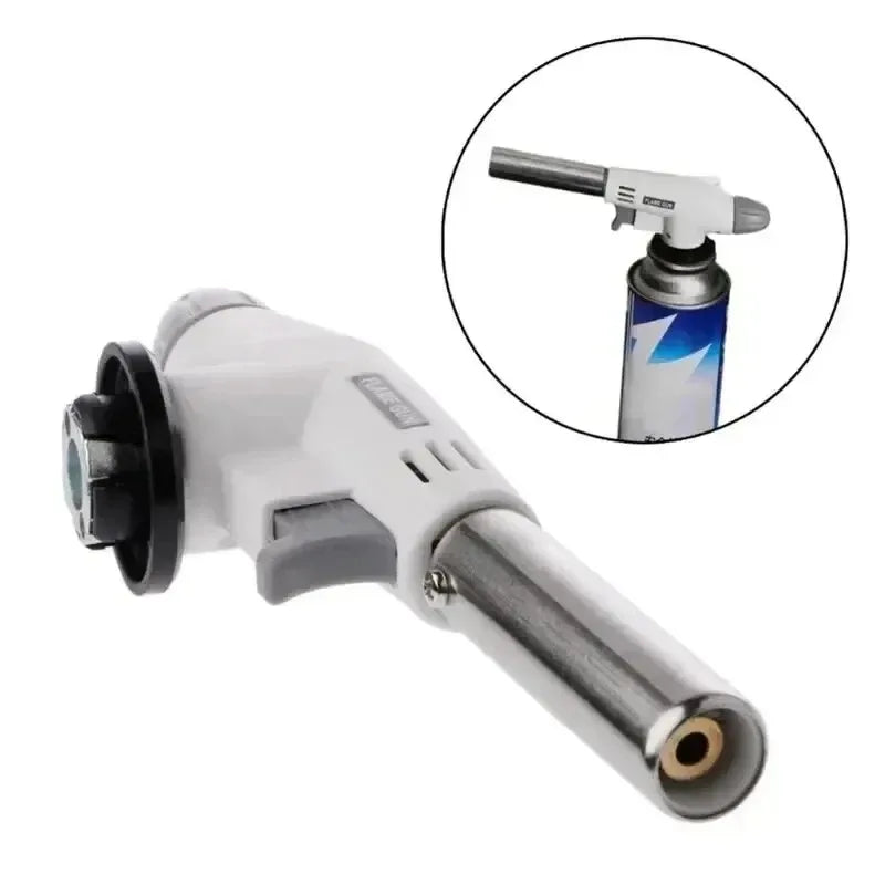 🔥 Butane Gas Torch with Auto Ignition – Adjustable Flame for Cooking, BBQ & Camping