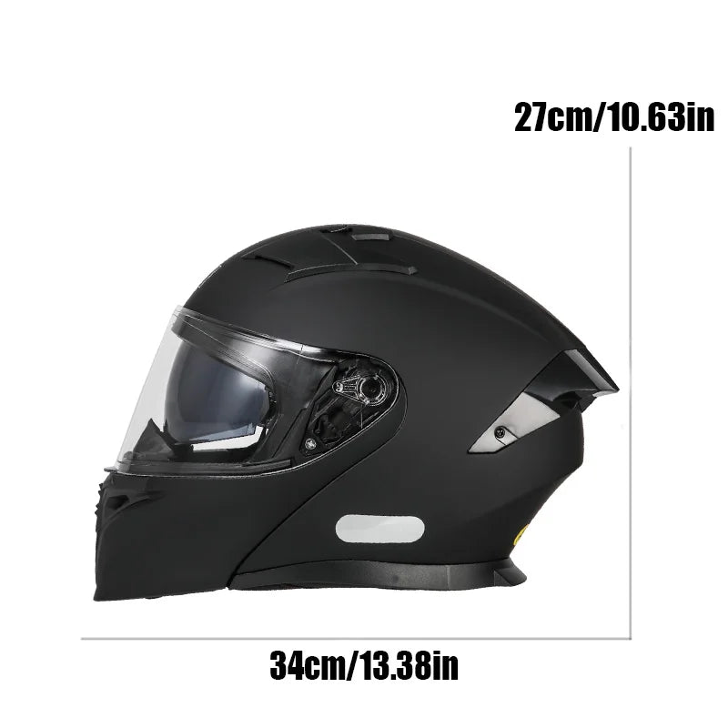 Modular Flip-Up Motorcycle Helmet – Full Face Convertible (Unisex, All-Season)