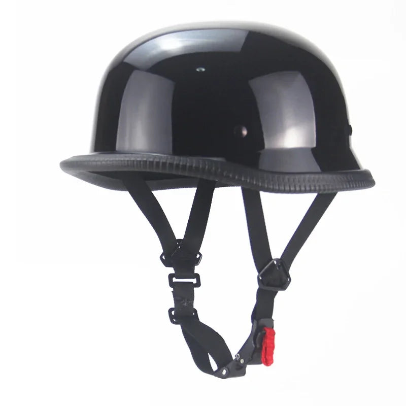 Vintage Motorcycle Half Face Helmet – Retro Cruiser Style (DOT Certified)
