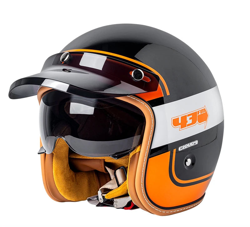 Open Face Motorcycle Helmet – Lightweight Summer Riding Helmet (Unisex)