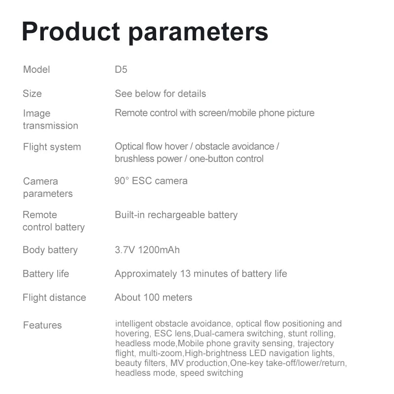 Lenovo D5 Drone 8K Aerial HD Dual Camera Photography Intelligent Obstacle Avoidance Brushless Power 5G WIFI GPS Return Drone