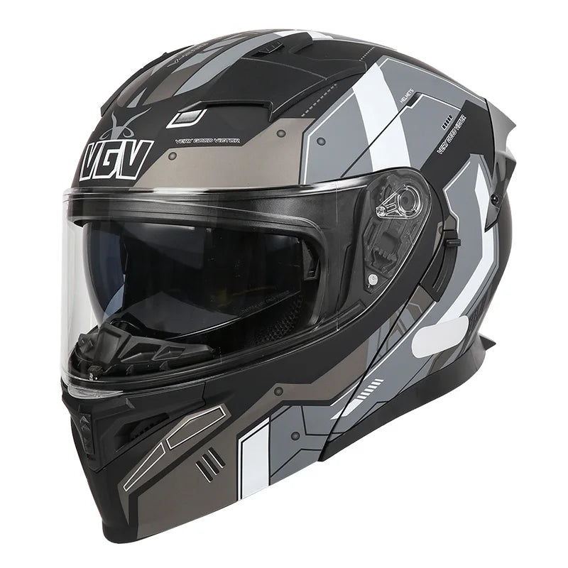 Modular Flip-Up Motorcycle Helmet – Full Face Convertible (Unisex, All-Season)