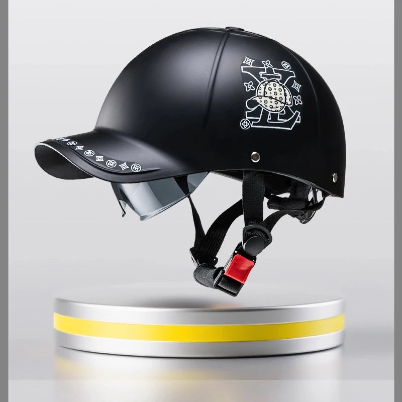 Motorcycle Half Helmet – Baseball Cap Style (Unisex, ECE/DOT Certified)