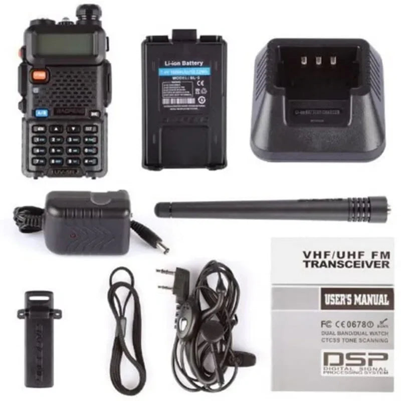 📡 Baofeng UV-5R Dual Band Two-Way Radio (136–174 / 400–520 MHz)