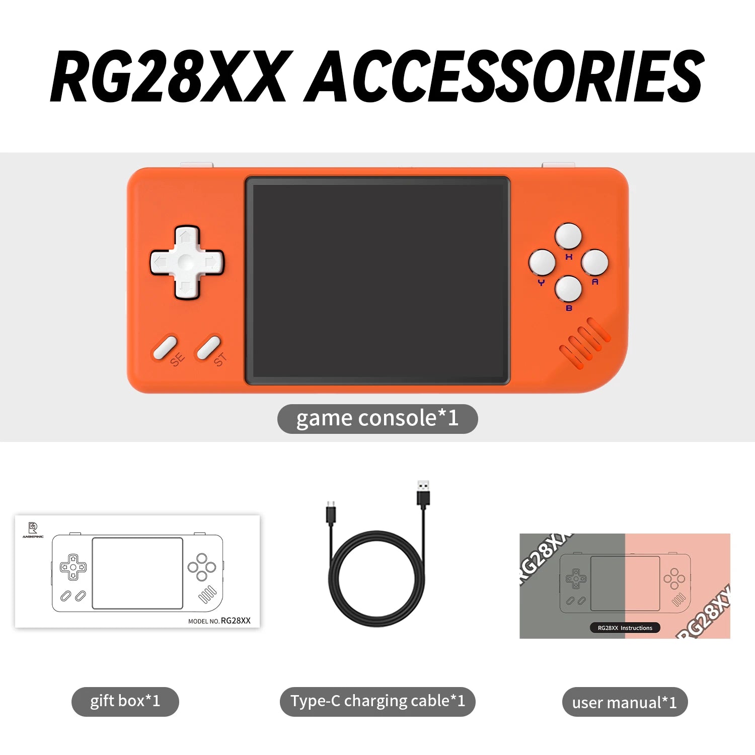 🎮 ANBERNIC RG28XX Retro Handheld Game Console – 3,000+ Classic Games & HDMI Output