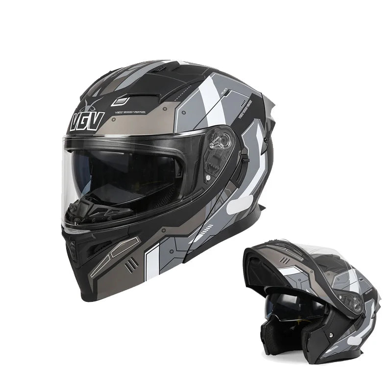 Modular Flip-Up Motorcycle Helmet – Full Face Convertible (Unisex, All-Season)