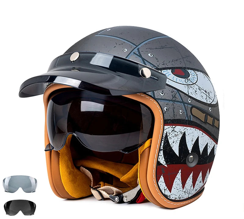 Open Face Motorcycle Helmet – Lightweight Summer Riding Helmet (Unisex)