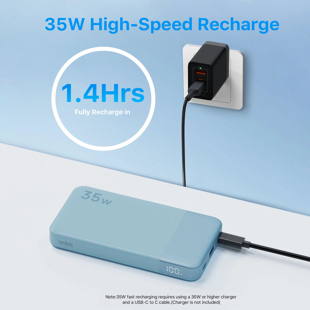 🔋 35W Fast Charging Power Bank (10,000mAh) – USB-C PD & QC 4.0