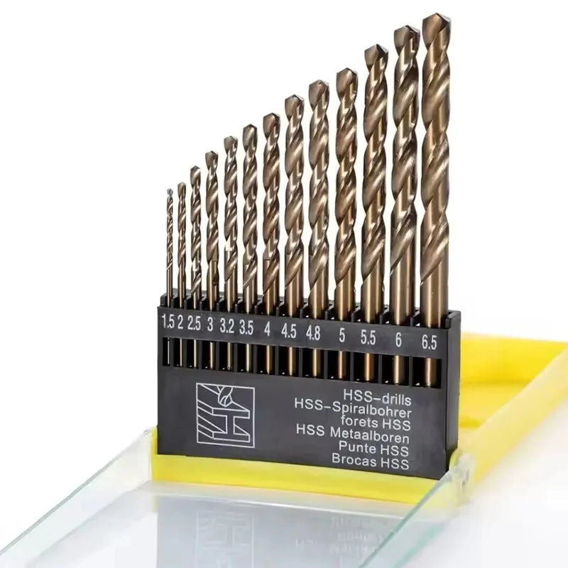 🧰 13PCS Multi-Material Drill Bit Set (3/16” – 1/2”)