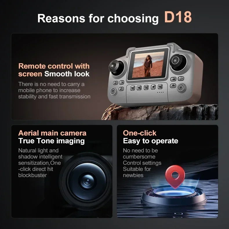 Drone 8K Aerial HD Dual-Camera Intelligent Obstacle Avoidance Brushless Power 5G WIFI Screen Remote Control GPS Drone Hot