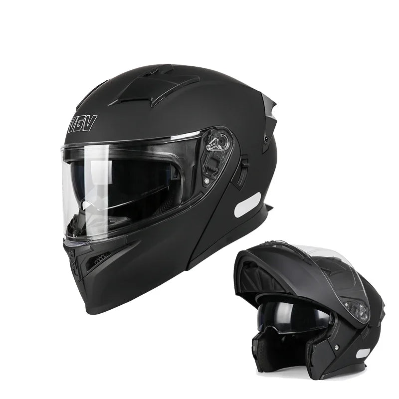 Modular Flip-Up Motorcycle Helmet – Full Face Convertible (Unisex, All-Season)