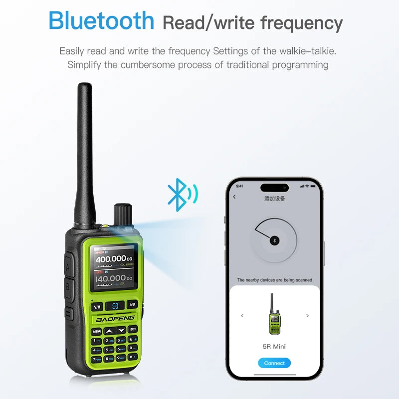 📡 Baofeng UV-5R Mini Dual Band Walkie Talkie (Bluetooth APP, Type-C)