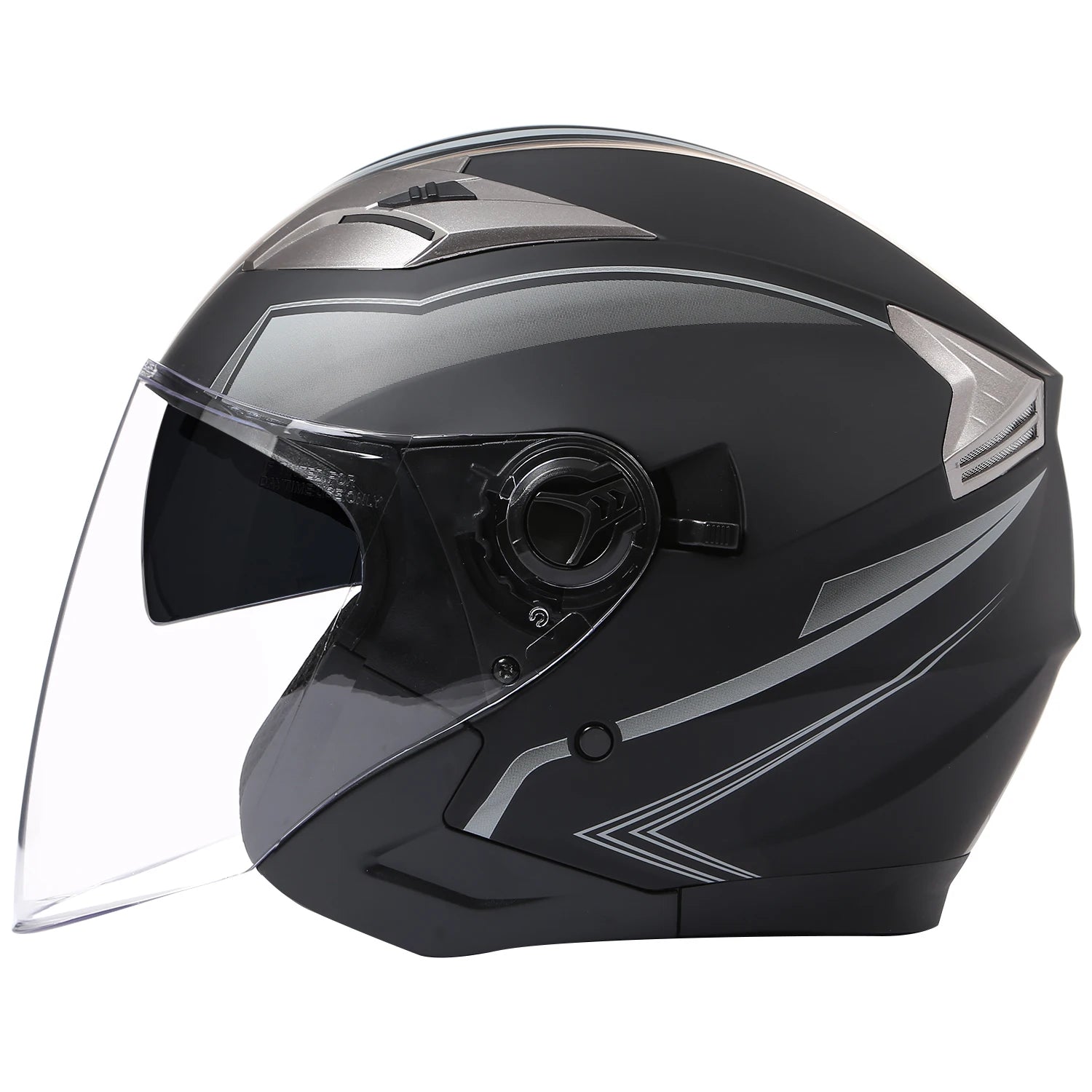 🪖 Motorcycle Half Face Helmet – Dual Lens Open Face (DOT Certified, All-Season)