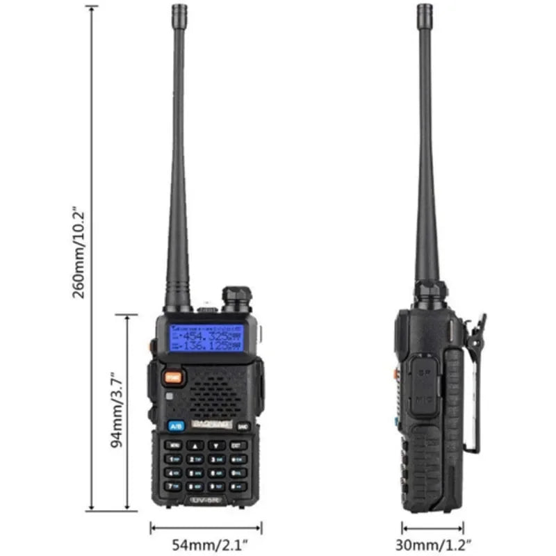 📡 Baofeng UV-5R Dual Band Two-Way Radio (136–174 / 400–520 MHz)