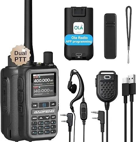📡 Baofeng UV-5R Mini Dual Band Walkie Talkie (5W, Bluetooth APP, Type-C, 2-Pack)