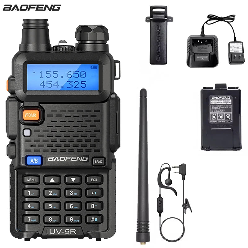 Baofeng UV-5R 5W Dual Band Handheld Walkie Talkie (Air Band Support)