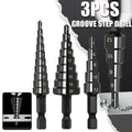 🛠️ 3PCS HSS Step Drill Bit Set (3–20mm) – Metal & Wood Drilling Tools