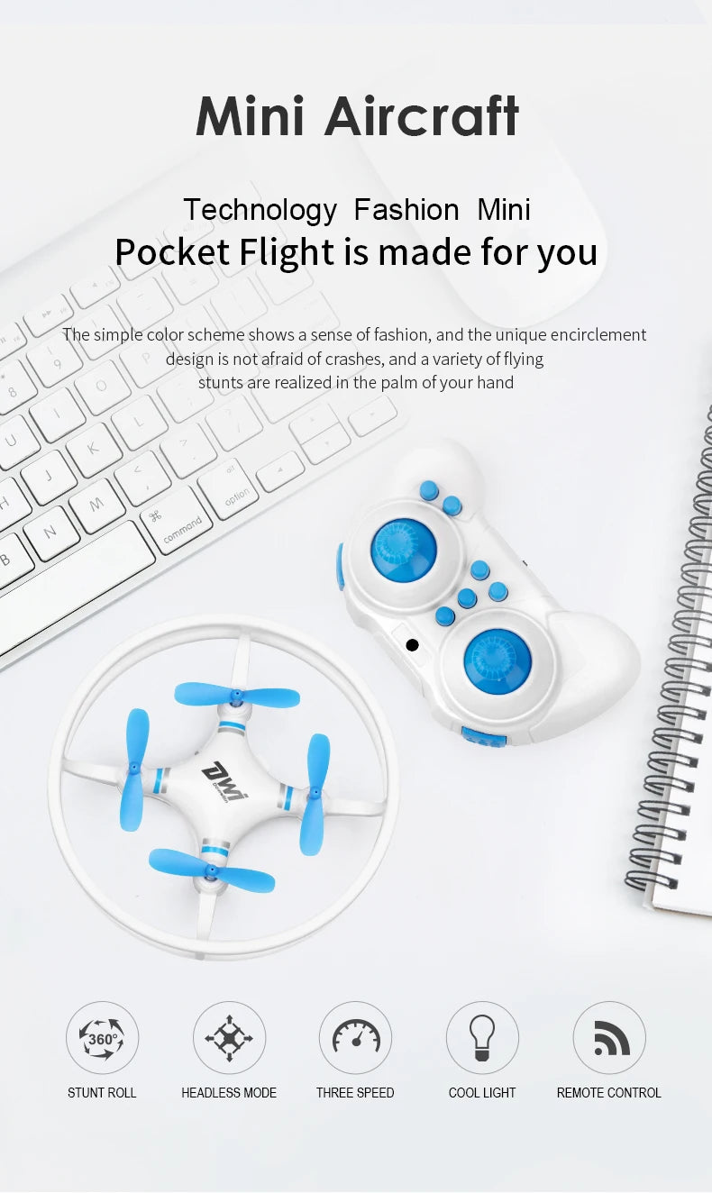 DWI D1 Dron 2.4 G Mini Remote Control drone handled Aircraft New Children's Toy Micro Aircraft Fixed Height Quadcopter toy gifts