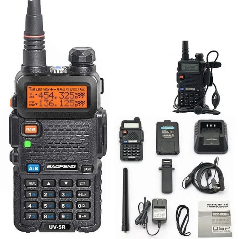 📡 Baofeng UV-5R Dual Band Two-Way Radio (136–174 / 400–520 MHz)