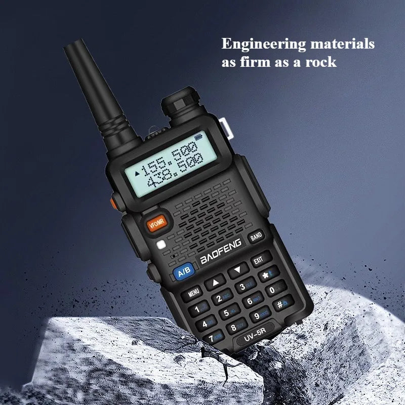 📻 UV-5R Dual Band 5W Handheld Walkie Talkie – Long Range Outdoor Intercom (128 Channels)