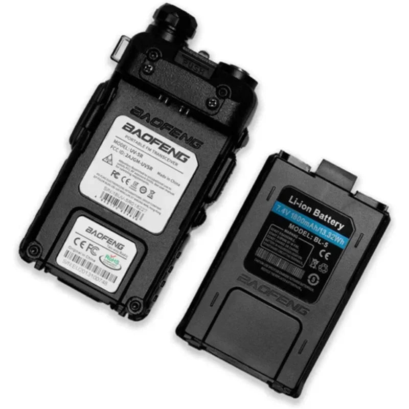 📡 Baofeng UV-5R Dual Band Two-Way Radio (136–174 / 400–520 MHz)