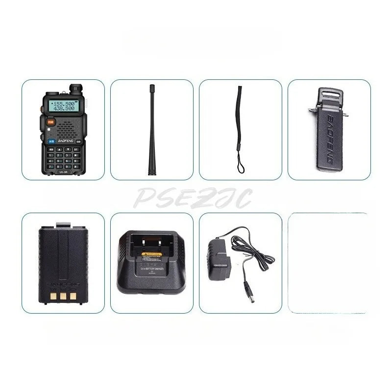 📻 UV-5R Dual Band 5W Handheld Walkie Talkie – Long Range Outdoor Intercom (128 Channels)