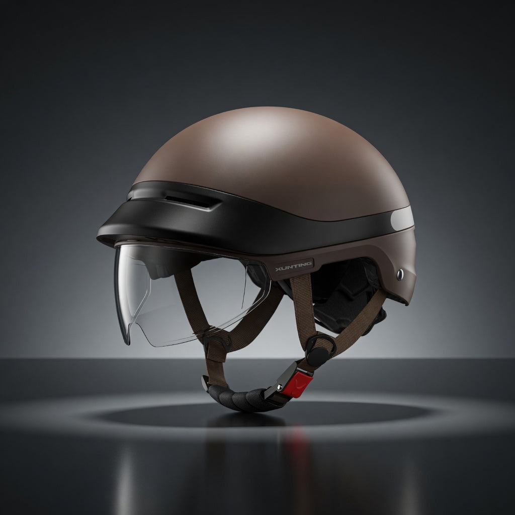 Motocycle Lightweight Half Helmet – Adjustable Fit (21.3–24.4 in)