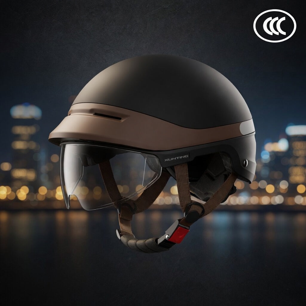 Motocycle Lightweight Half Helmet – Adjustable Fit (21.3–24.4 in)