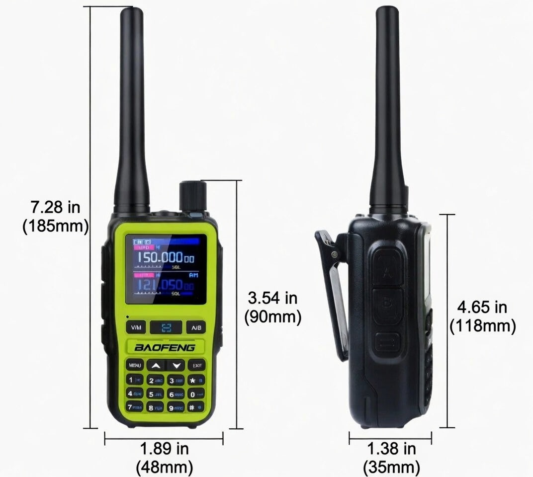 📡 2-Pack Baofeng UV-5R Mini Dual Band Walkie Talkies (Dual PTT, Type-C, 5W)
