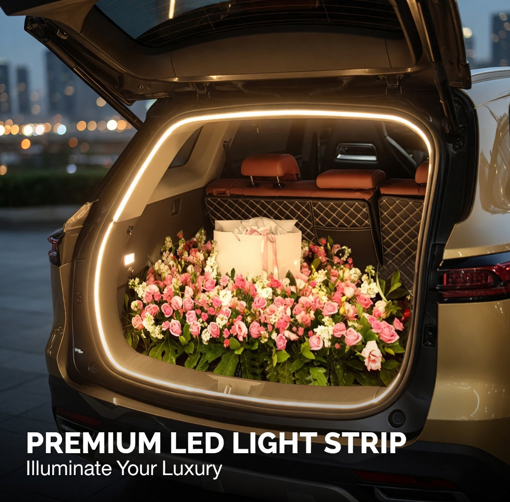 💡 Auto-Sensing LED Trunk Light Strip – Wireless Car Interior Lighting Upgrade